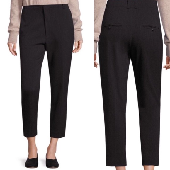 high waisted black chinos
